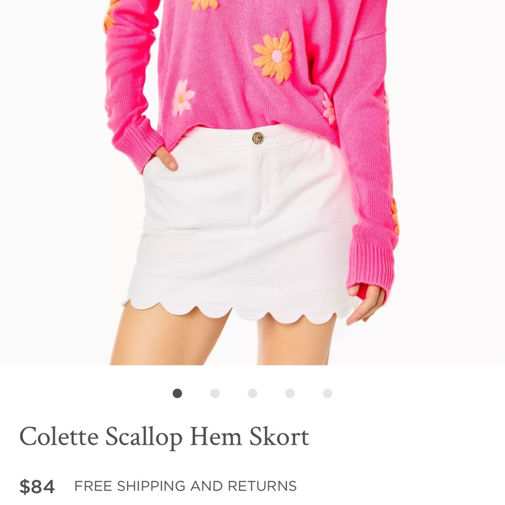 Lilly Pulitzer Colette Scallop Hem Skort